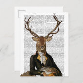 Hirschportrait Postkarte (Vorne/Hinten)