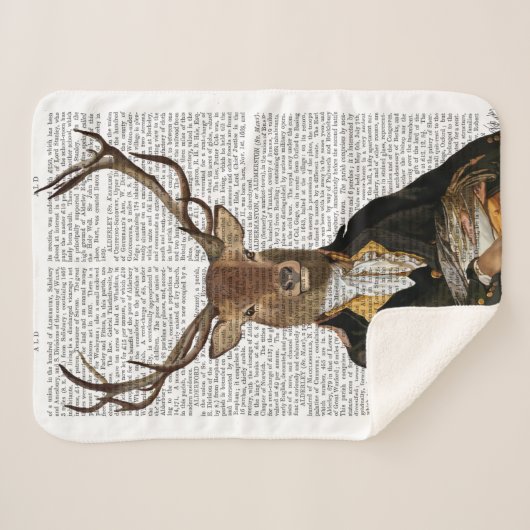 Hirschportrait Sherpadecke (Vorderseite (Horizontal))