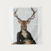 Hirschportrait Wandteppich (Vorderseite)