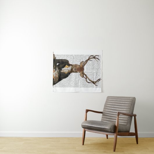 Hirschportrait Wandteppich (Beispiel (Horizontal))