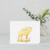 Hirschrost oder Foil Folien Feiertagspostkarte (Stehend vorne)