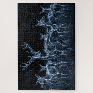 Hirschrudel Nacht Röntgen Puzzle