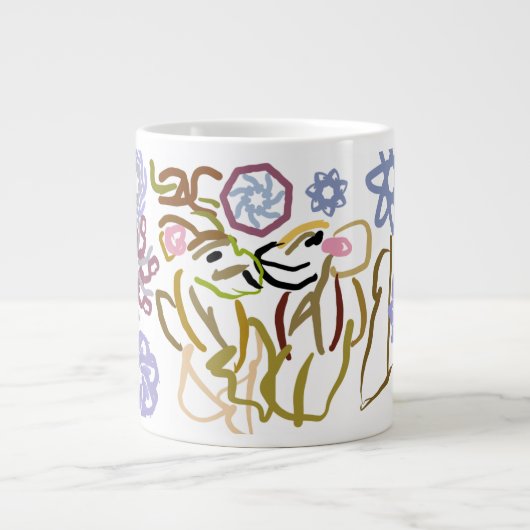 Hirschs Winterliebhaber  Jumbo-Tasse (Vorderseite)