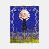 Hirschsaison 2022 Spaß individuell anpassbar Fleecedecke (Vorderseite)