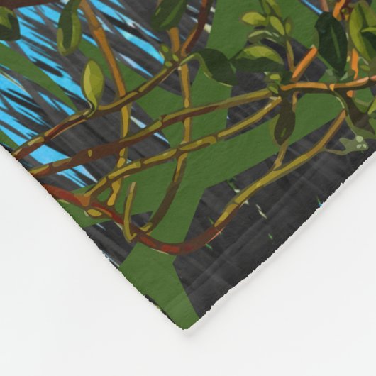 Hirschsaison "Hirsch in den Dicken" Fleecedecke (Ecke)