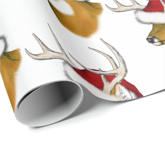 HirschSanta Geschenkpapier (Rolleneckpunkt)