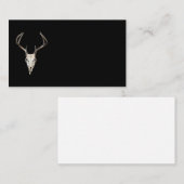Hirschschädel auf schwarz | Ausstatter | Taxidermi Visitenkarte (Vorne/Hinten)