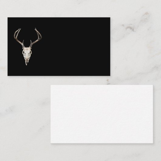 Hirschschädel auf schwarz | Ausstatter | Taxidermi Visitenkarte (Vorne/Hinten)