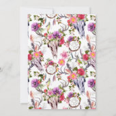 Hirschschädel, Blume und Traumfänger | Vielen Dank Dankeskarte (Rückseite)