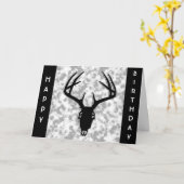 Hirschschädel Geburtstagskarte Karte (Gelbe Blume)