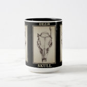 "Hirschschädel", hohe schwarz-weiße Tasse (Mittel)
