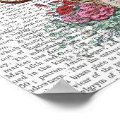 Hirschschädel mit Blume Poster (Ecke)