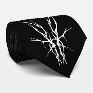 Hirschschädel-Stamm Tattoo Design - weiß auf schwa Krawatte