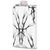 Hirschschädel-Stamm Tattoo Digital Black and White Flachmann (Links)