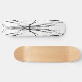 Hirschschädel-Stamm Tattoo Digital Black and White Skateboard (Horizontal)