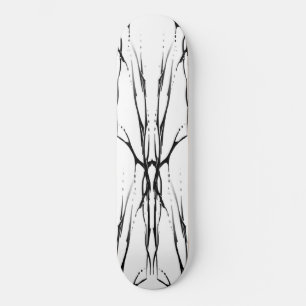 Hirschschädel-Stamm Tattoo Digital Black and White Skateboard