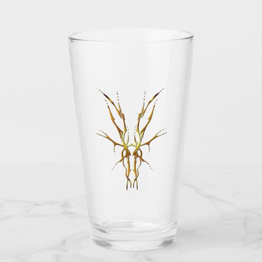 Hirschschädel-Stammbauweise für Gold von Hirschjäg Glas (Vorderseite)