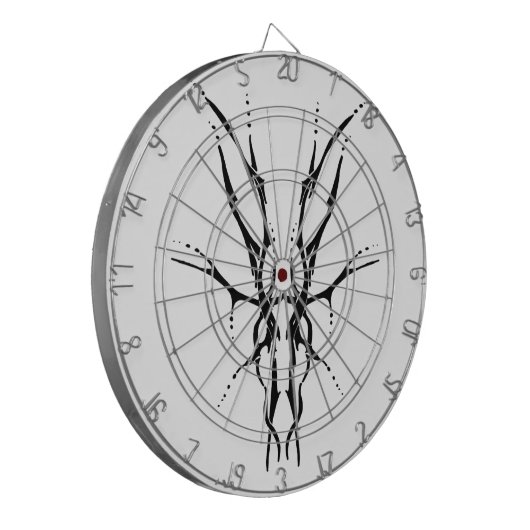 Hirschschädel-Stammbauweise für Hirschjäger schwar Dartscheibe (Vorderseite Links)