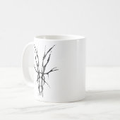 Hirschschädel-Stammbauweise für Hirschjäger schwar Kaffeetasse (Vorderseite Links)