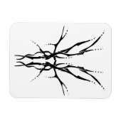 Hirschschädel-Stammbauweise für Hirschjäger schwar Magnet (Horizontal)