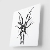 Hirschschädel-Stammbauweise für Hirschjäger schwar Quadratische Wanduhr (Winkel)