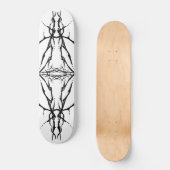 Hirschschädel-Stammbauweise für Hirschjäger schwar Skateboard (Vorderseite)