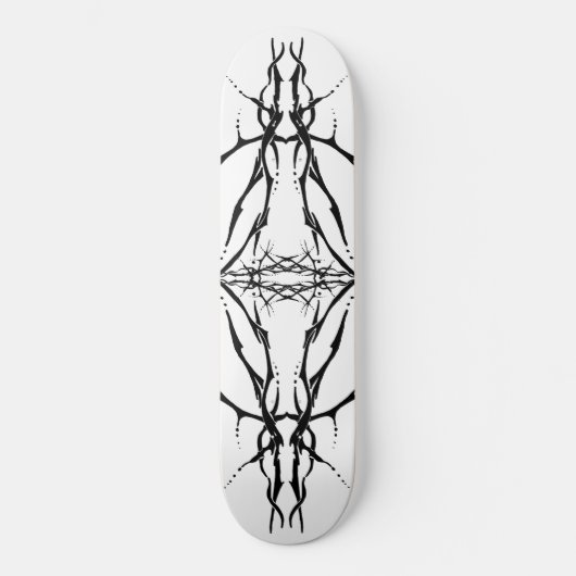 Hirschschädel-Stammbauweise für Hirschjäger schwar Skateboard (Vorderseite)