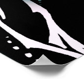 Hirschschädel-Stammbauweise für Hirschjäger weiß Poster (Ecke)