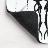 Hirschschädel Stammes-Tätowierungsdesign Digitaler Mousepad (Ecke)