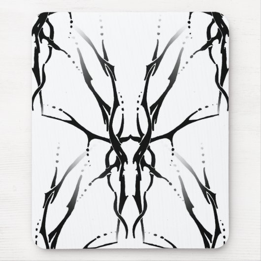 Hirschschädel Stammes-Tätowierungsdesign Digitaler Mousepad (Vorne)