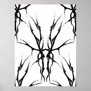 Hirschschädel Stammes-Tätowierungsdesign Digitaler Poster