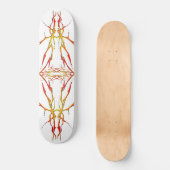Hirschschädel - Tattoo - rot Skateboard (Vorderseite)