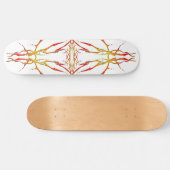 Hirschschädel - Tattoo - rot Skateboard (Horizontal)