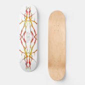 Hirschschädel - Tattoo - rot Skateboard (Vorderseite)