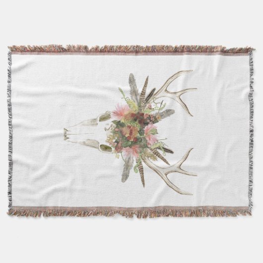 Hirschschädel und Blume Decke (Vorderseite)