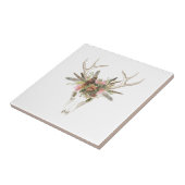 Hirschschädel und Blume Fliese (Seite)
