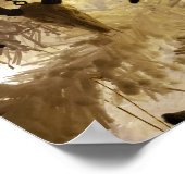 Hirschschädel-Weihnachtsbaum Poster (Ecke)