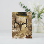Hirschschädel-Weihnachtsbaum Postkarte (Stehend Vorderseite)
