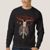 Hirschschädel Weihnachtsdesign Sweatshirt (Vorderseite)