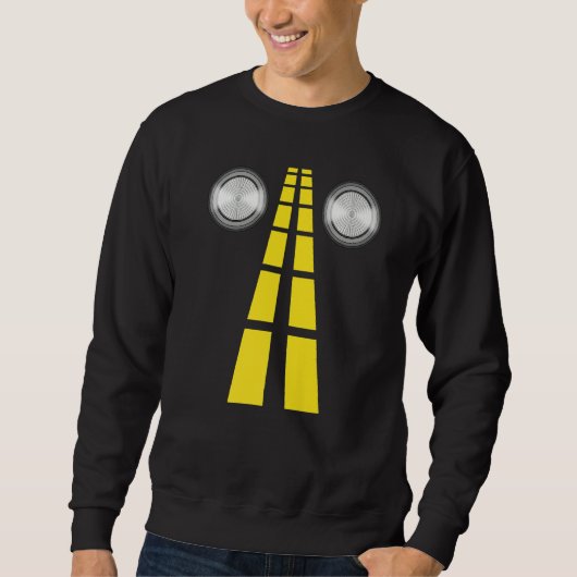 Hirschscheinwerfer mit Straßenmarkierungen Paarkos Sweatshirt (Vorderseite)