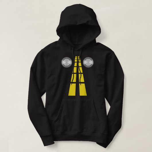Hirschscheinwerfer mit Straßenmarkierungen vereini Hoodie (Design vorne)