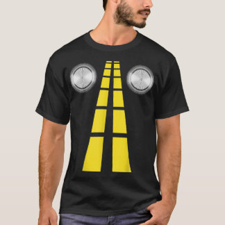 Hirschscheinwerfer mit Straßenmarkierungen vereini T-Shirt