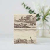 Hirschschschaf-Ranch Postkarte (Stehend Vorderseite)