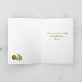 Hirschschschnee Globe Weltfrieden Weihnachtskarte Dankeskarte (Innenseite)