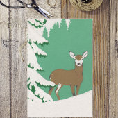 Hirschschschnee Winterlandschaft Pine Tree Seidenpapier