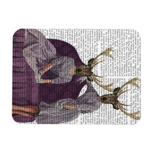 Hirschschweine im Lila Magnet (Horizontal)