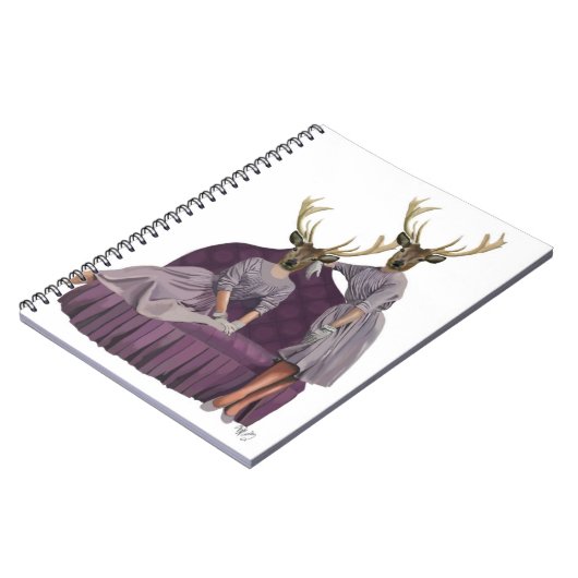 Hirschschweine in Lila Kleider.jpg Notizblock (Linke Seite)