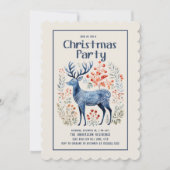 Hirschskandinavisches Weihnachtsfest-Party Einladung (Vorderseite)
