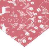 Hirschspuren Muster Hütte Jagdloge Tischdecke (Schrägansicht)