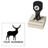 Hirschstäbchen jagen mit Text Gummistempel (Stempel)